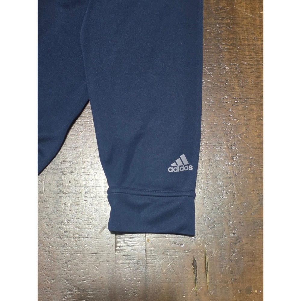 Adidas Long Sleeve Performance Polo Shirt Navy Blue - Picture 2 of 9